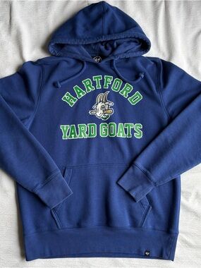 Hartford Yard Goats Baseball MiLB Blue & Green Men’s Hoodie Size Medium by ‘47